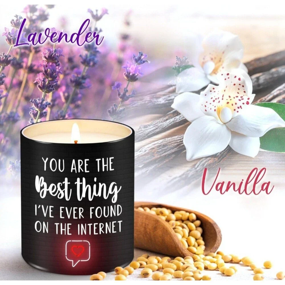 Candle - Vanilla Lavender Scent, 10oz, Soy Wax